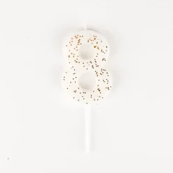 Meri Meri Bougie Anniversaire : Bougie Chiffre 8 Blanc