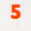 Meri Meri Bougie Anniversaire : Chiffre 5 Corail