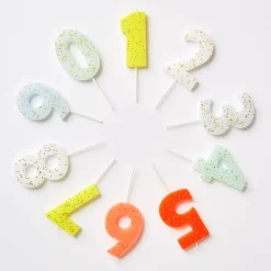 Meri Meri Bougie Anniversaire : Chiffre 5 Corail