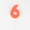 Meri Meri Bougie Anniversaire : Chiffre 6 Corail