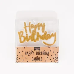 Ginger Ray Bougie Anniversaire : Happy Birthday Dore