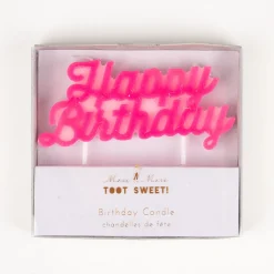 Meri Meri Bougie Anniversaire : Happy Birthday Rose