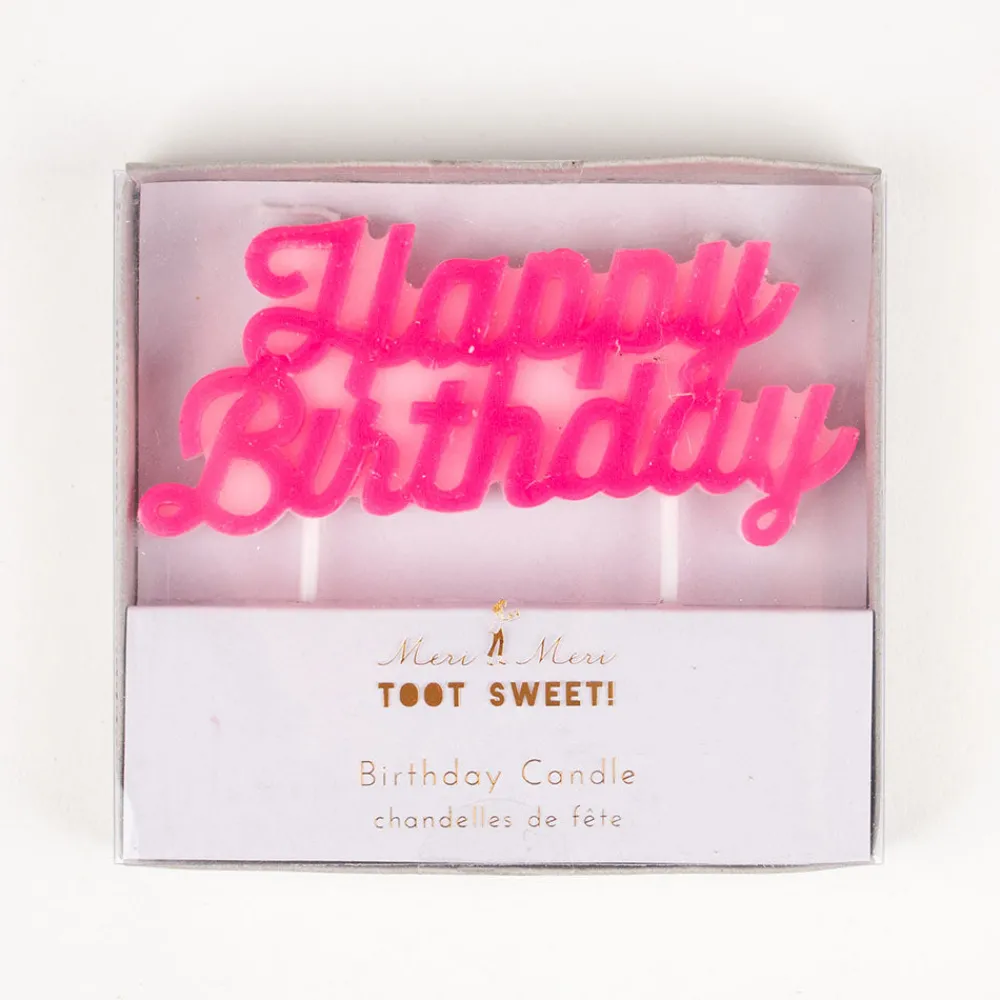 Meri Meri Bougie Anniversaire : Happy Birthday Rose