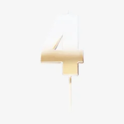 Ginger Ray Bougie Anniversaire Chiffre Couleur Doree