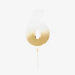 Ginger Ray Bougie Anniversaire Chiffre Couleur Doree
