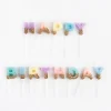 TalkingTables Bougie Anniversaire Happy Birthday Pastel Et Paillettes