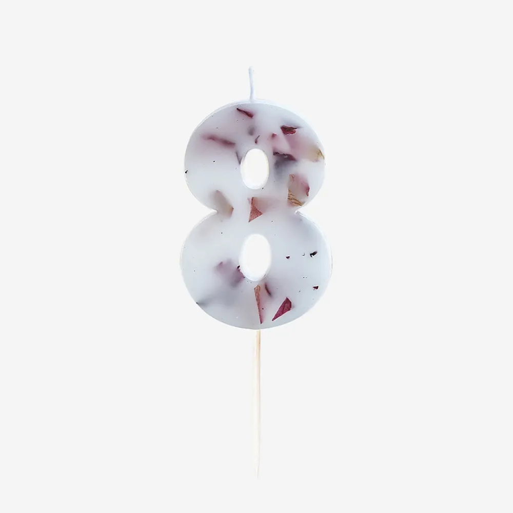 Ginger Ray Bougie Anniversaire Petales De Fleurs