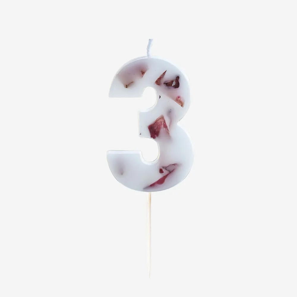 Ginger Ray Bougie Anniversaire Petales De Fleurs