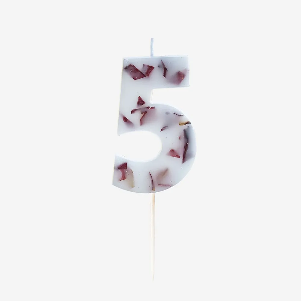 Ginger Ray Bougie Anniversaire Petales De Fleurs