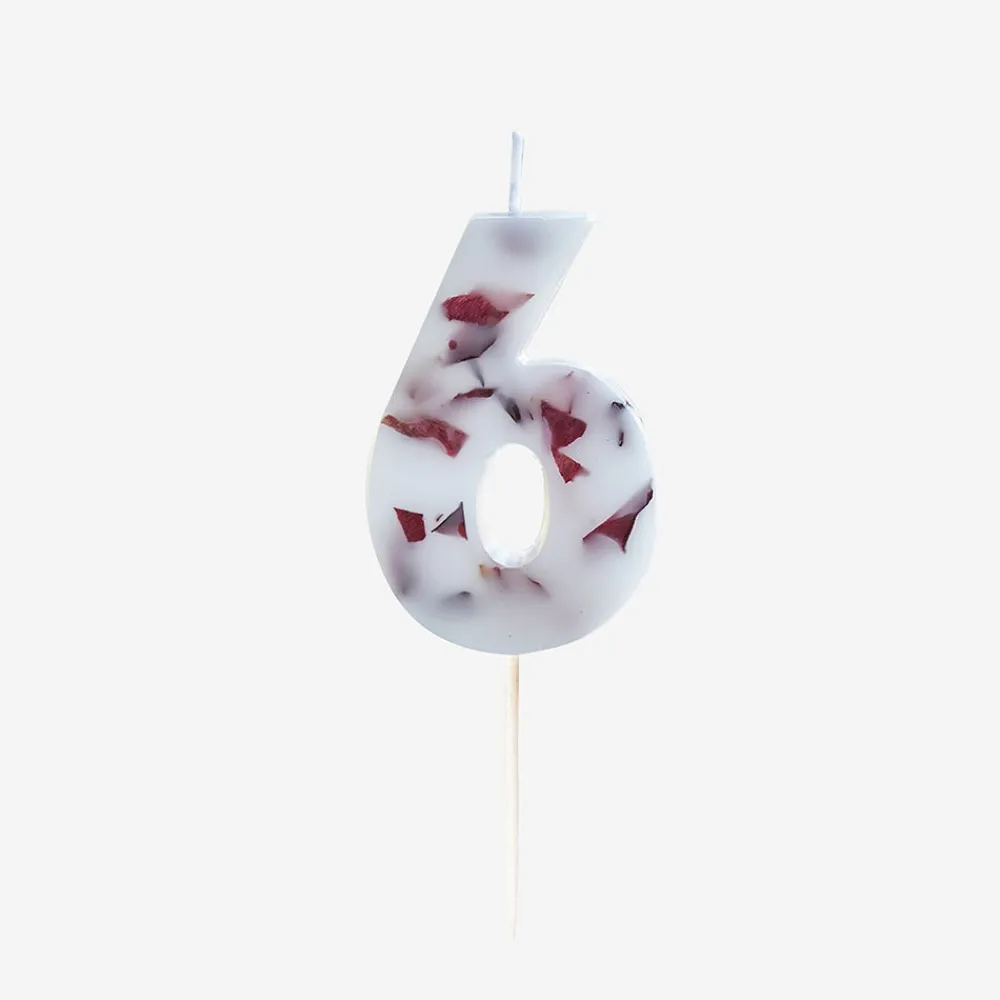 Ginger Ray Bougie Anniversaire Petales De Fleurs