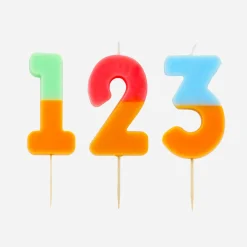 TalkingTables Bougie D'Anniversaire : Chiffre Orange Et Multicolore