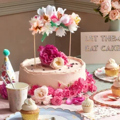 Meri Meri Cake Topper Bouquet De Fleurs En Tissu Avec Dorure