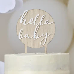 Ginger Ray Cake Topper Hello Baby En Bois