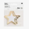 Rico Design Calendrier De L'Avent - 24 Etiquettes Etoile Blanc Et Or> Papier Cadeau