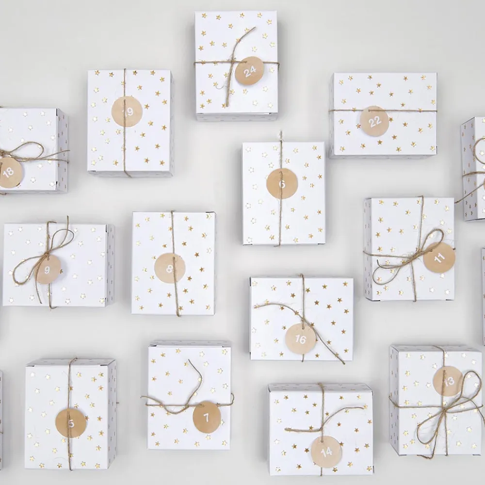 Rico Design Calendrier De L'Avent - 24 Gift Tags Dores> Papier Cadeau
