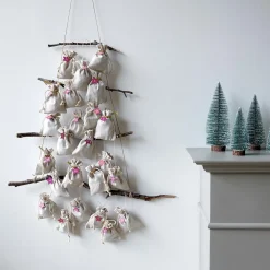 Rico Design Calendrier De L'Avent - 24 Gift Tags Etoiles Rose Fluo> Papier Cadeau