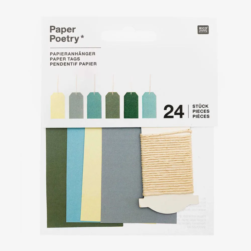 Rico Design Calendrier De L'Avent - 24 Gift Tag Vert Mixte