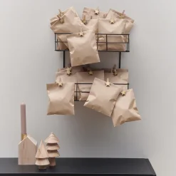 Rico Design Calendrier De L'Avent - 24 Pinces Etoiles En Bois Dore> Papier Cadeau