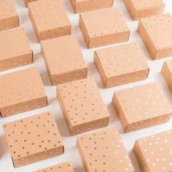 Rico Design Calendrier De L'Avent Kraft A Etoiles Dorees><noscript><img width=