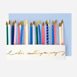 Meri Meri Carte Accordeon Bougies : Happy Birthday