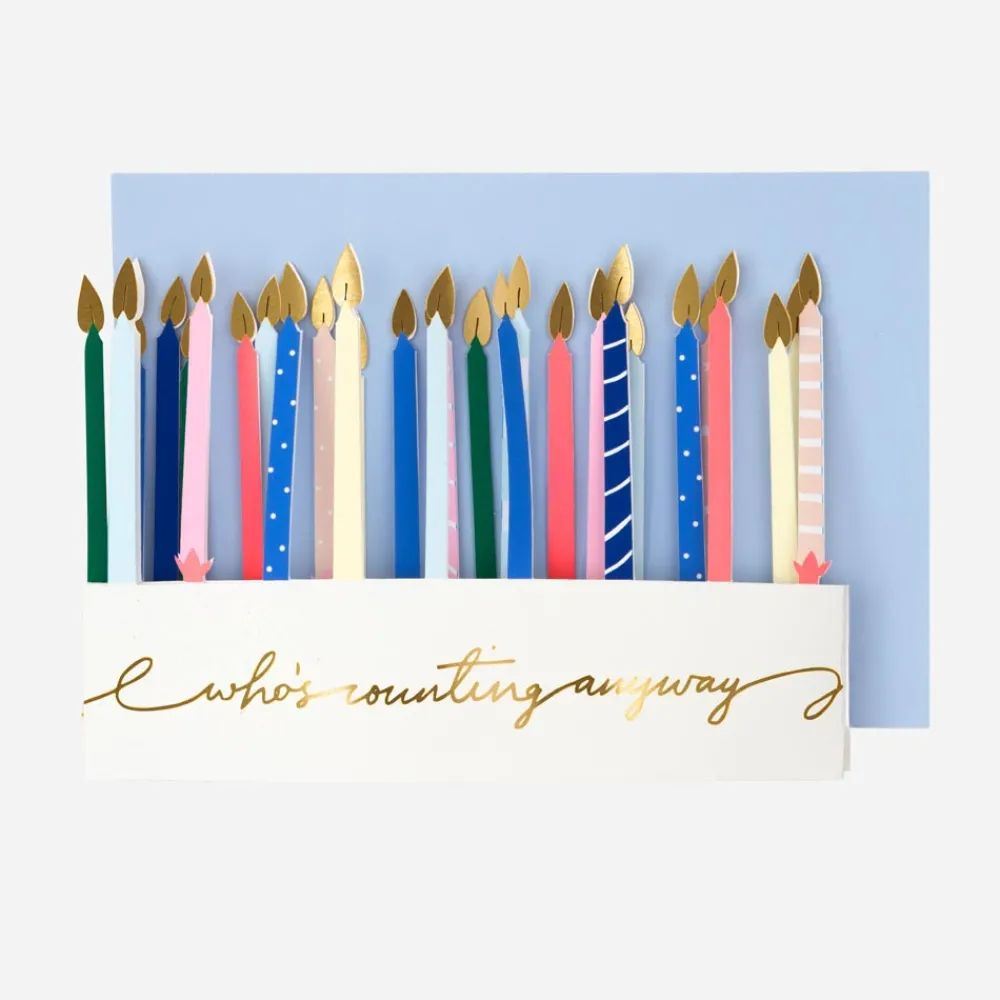 Meri Meri Carte Accordeon Bougies : Happy Birthday