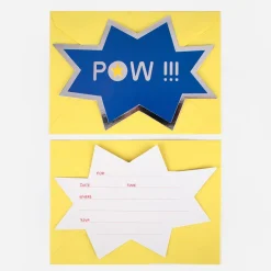 My Little Day Carte Invitation Anniversaire Super-Heros Pow (8)><noscript><img width=