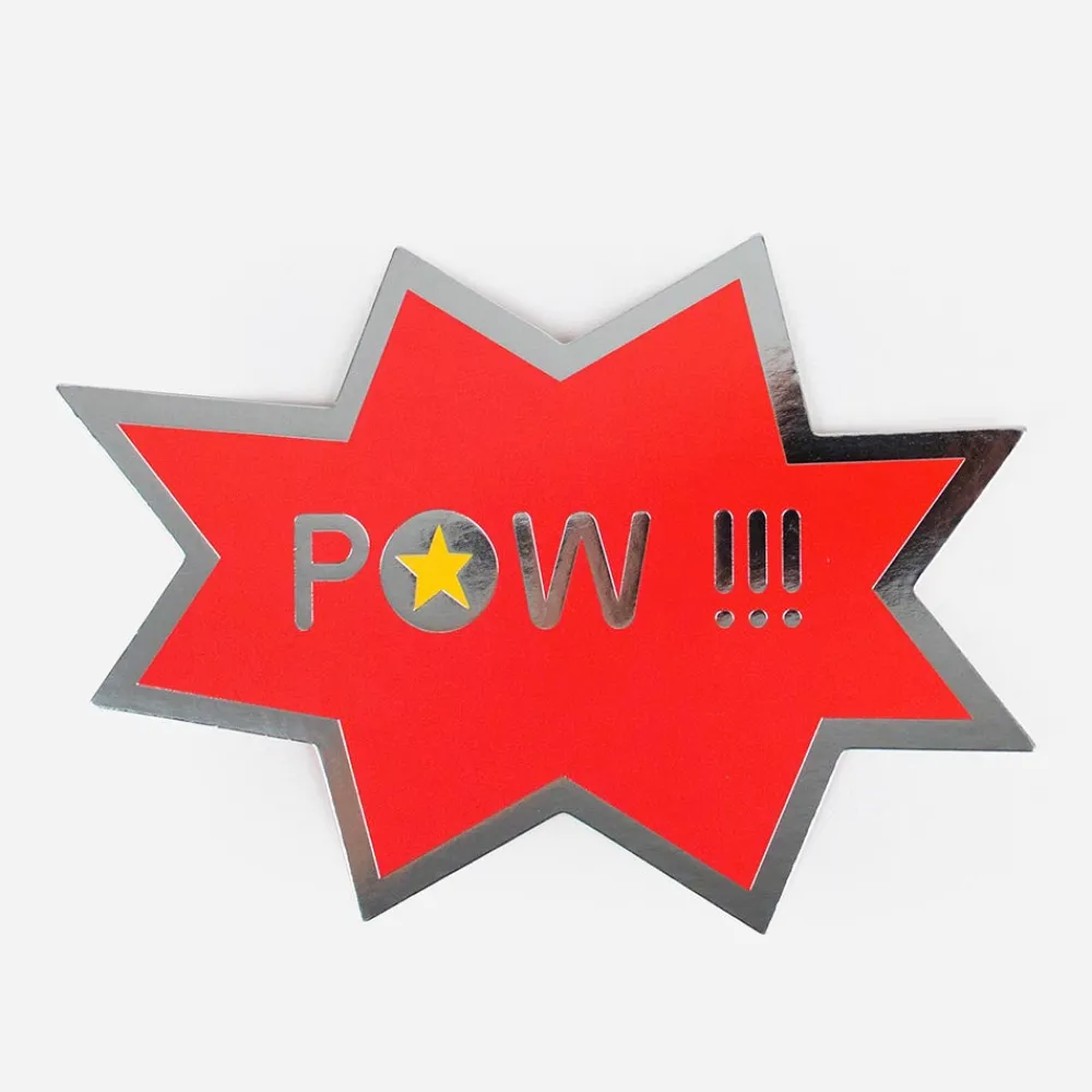 My Little Day Carte Invitation Anniversaire Super-Heros Pow (8)> Invitations