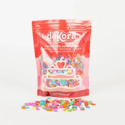 Dekora Confettis En Sucre Coeurs Multicolores