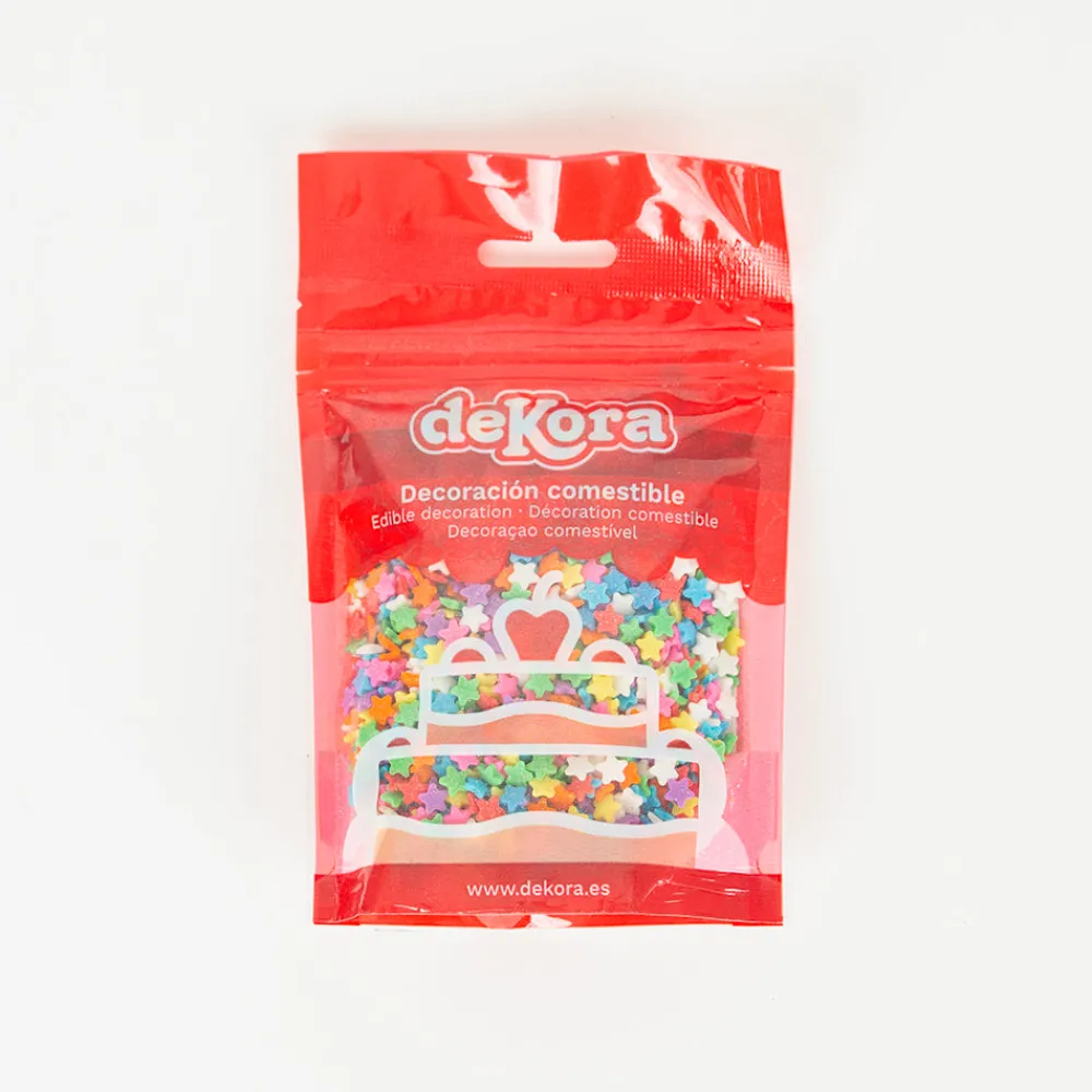 Dekora Confettis En Sucre Etoiles Multicolores