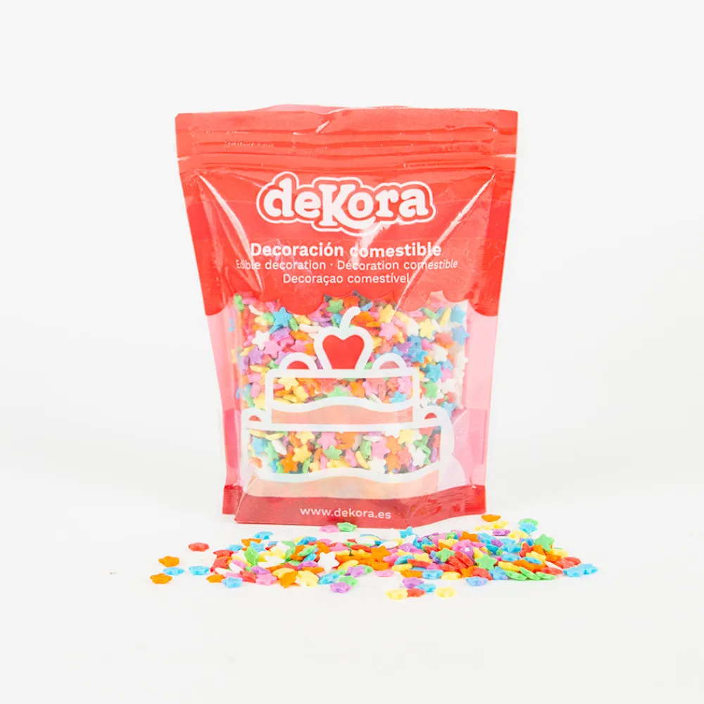 Dekora Confettis En Sucre Etoiles Multicolores