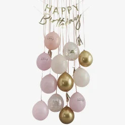 Ginger Ray Décoration De Porte Happy Birthday Rose Gold> Ballons De Baudruche À Motif