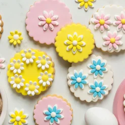 Decora Deco En Sucre Petites Fleurs Blanches Et Jaunes