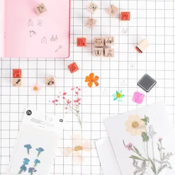Rico Design Fleurs Sechees Pressees : Mix Blanc Et Violet
