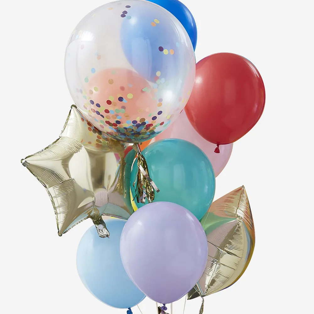 Ginger Ray Grappe De 11 Ballons Multicolores> Ballons Helium À Forme