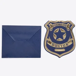 Arty Fêtes Factory Invitation Anniversaire Badge Police (8)> Invitations