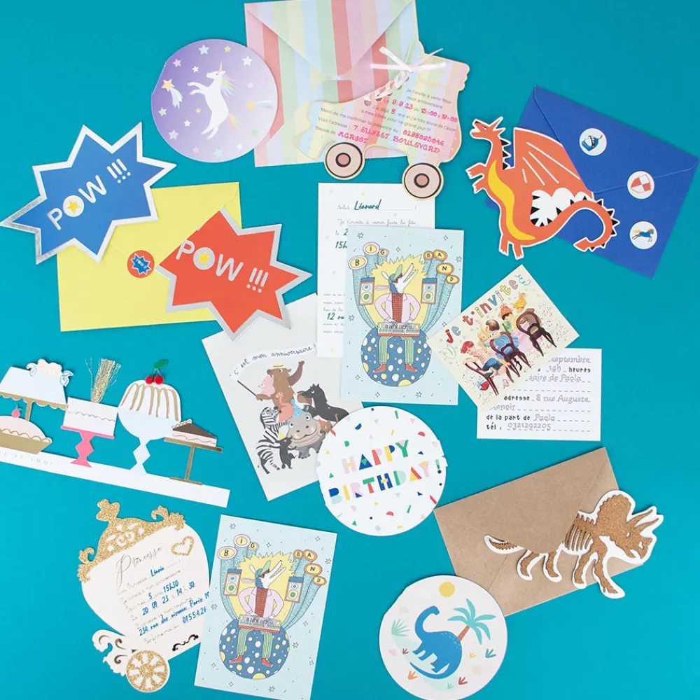 Pirouette Cacahouete Invitation Loup Disco (8)> Invitations