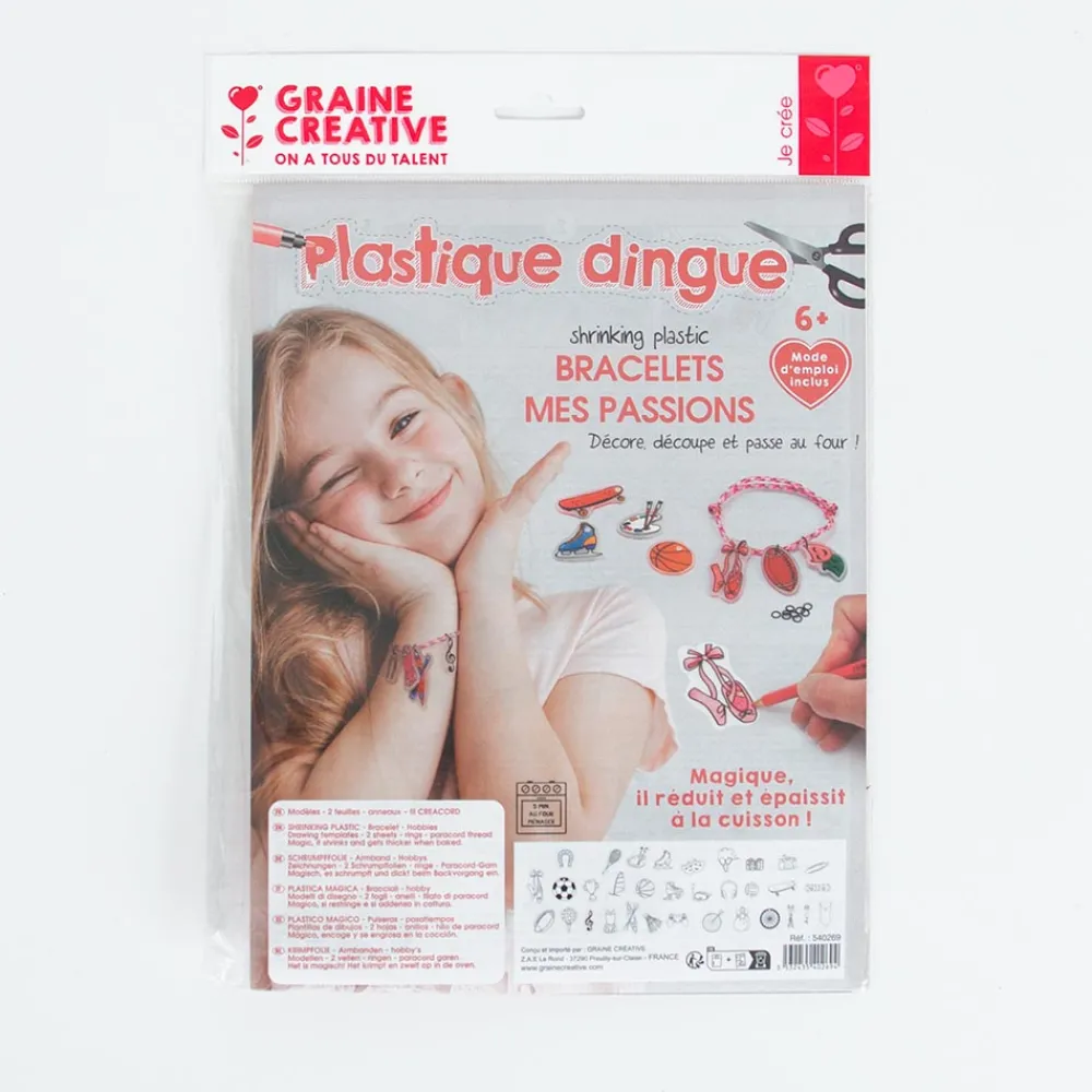 Graine Créative Kit Bracelets Mes Passions Plastique Dingue