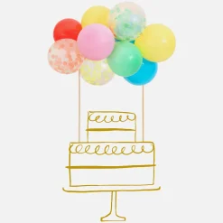 Meri Meri Kit Cake Topper Ballon Arc-En-Ciel