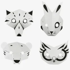 Pirouette Cacahouete Kit Loisirs Créatifs : 4 Masques Animaux De La Foret A Fabriquer Et A Colorier