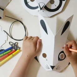 Pirouette Cacahouete Kit Loisirs Créatifs : 4 Masques Animaux De La Foret A Fabriquer Et A Colorier