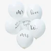 Ginger Ray Mariage - 6 Ballons De Baudruche Mariage> Ballons De Baudruche À Motif