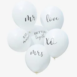 Ginger Ray Mariage - 6 Ballons De Baudruche Mariage> Ballons De Baudruche À Motif