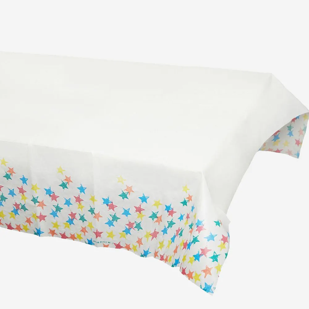 TalkingTables Nappe En Papier Etoiles Multico Ecoresponsable