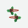 Party Pro Noel - 2 Barrettes Houx> Accessoires