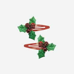 Party Pro Noel - 2 Barrettes Houx> Accessoires