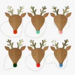 Meri Meri Noel - 6 Chapeaux Renne> Chapeaux Pointus