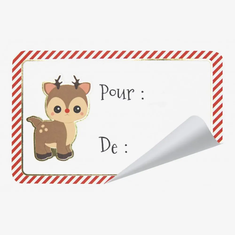 Party Pro Noel - 12 Etiquettes Cadeau Noel> Papier Cadeau
