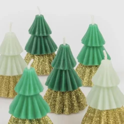 Meri Meri Noel - 6 Petites Bougies Sapin De Noel