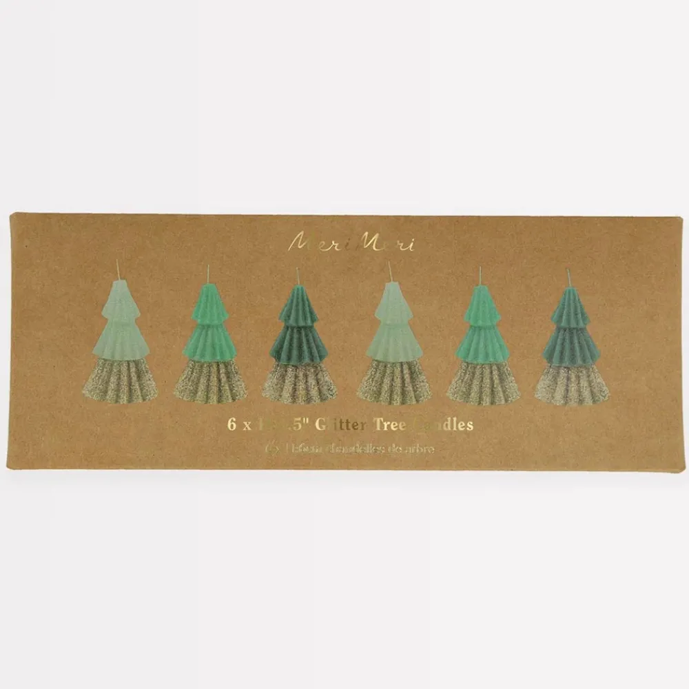 Meri Meri Noel - 6 Petites Bougies Sapin De Noel