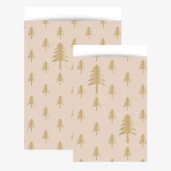 House of Products Noel - 1 Pochette En Papier Sapin Dore> Pochettes Cadeaux